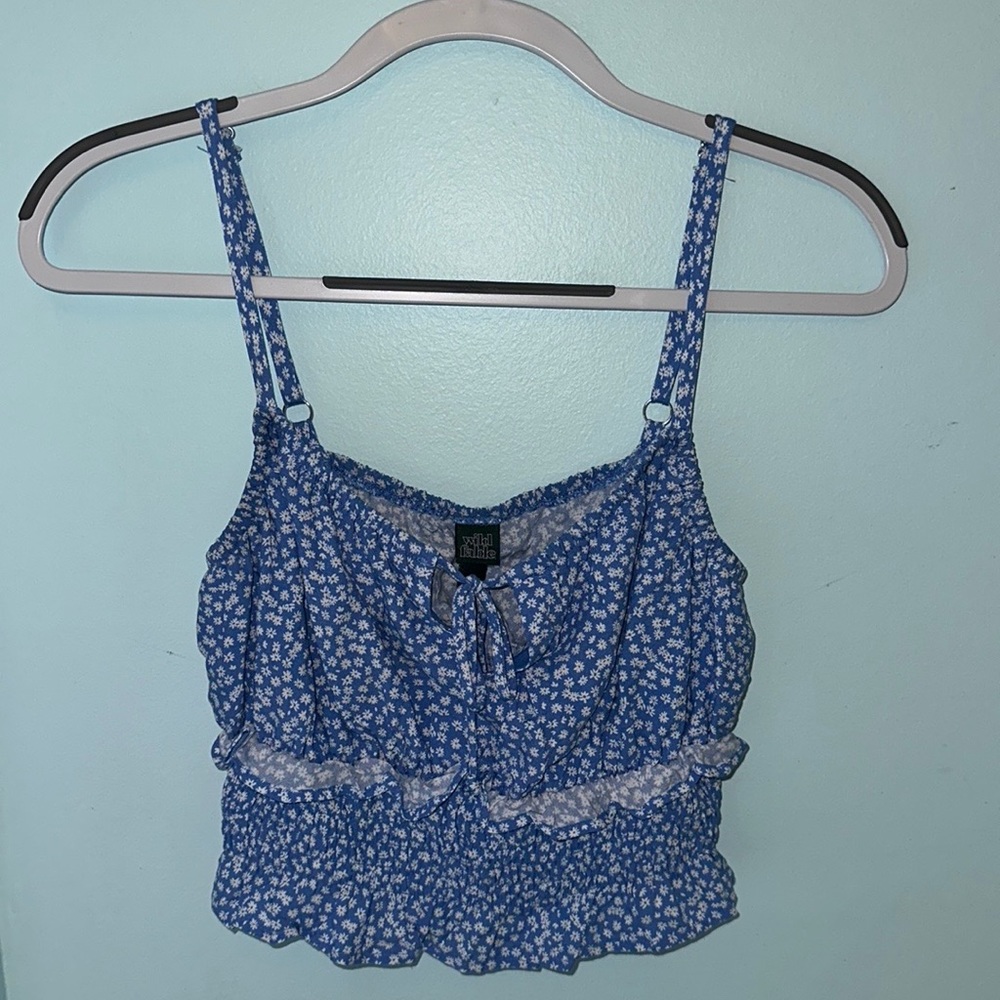 Wild fable Blue flower tank 💙🤍